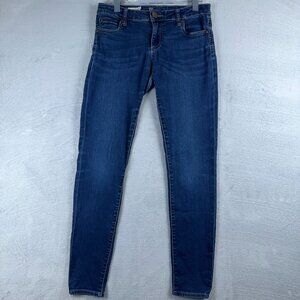 Kut from the Kloth Mia Toothpick Skinny Jeans Medium Wash Womens Blue Size 4